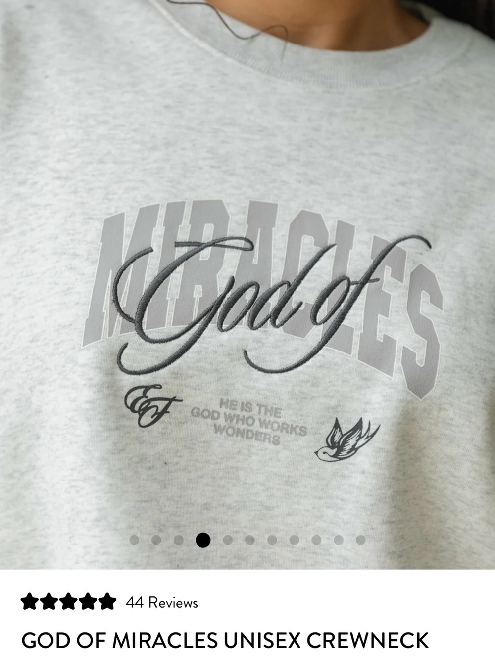 Light Gray Graphic Crewneck Sweatshirt - Unbranded - Picture 2 of 4